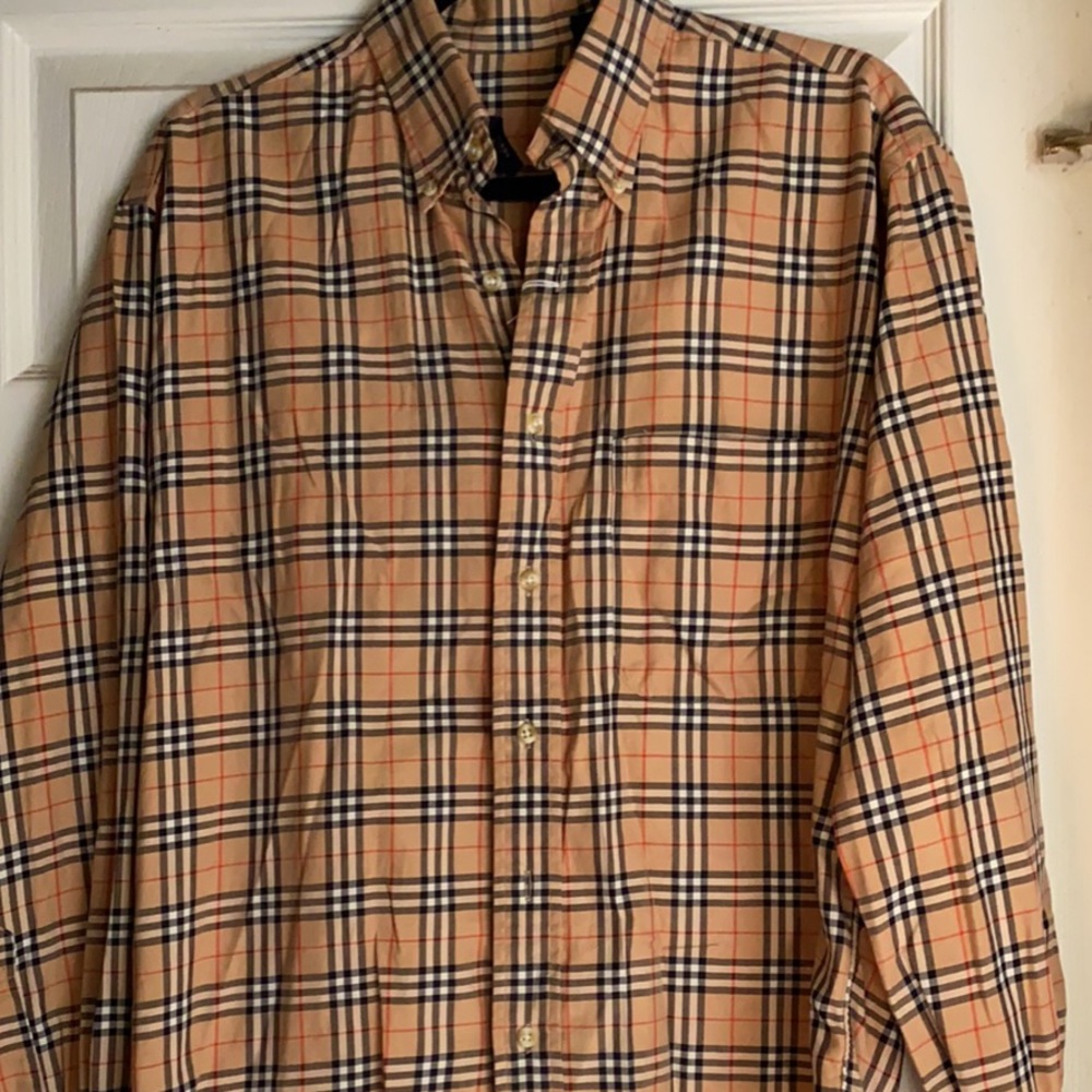Vintage men's Burberry button down shirt novachek